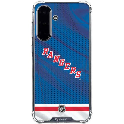 NHL New York Rangers Home Jersey Galaxy A36 5G Clear Case