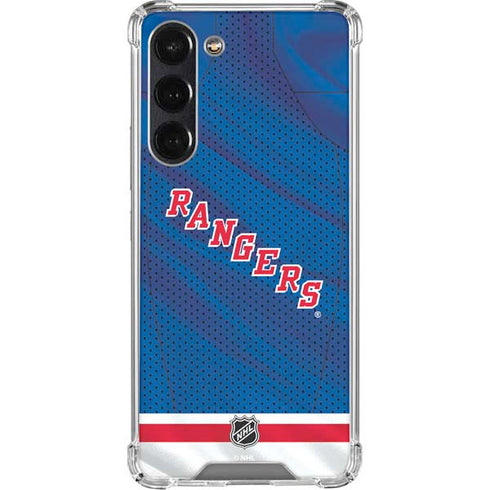 NHL New York Rangers Home Jersey Galaxy S24 FE Clear Case