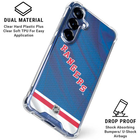 NHL New York Rangers Home Jersey Galaxy S25 Plus Clear Case