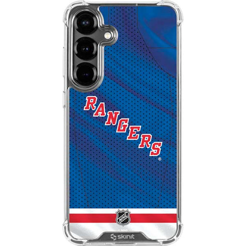 NHL New York Rangers Home Jersey Galaxy S26 Plus Clear Case