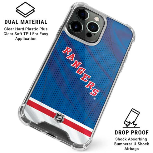 NHL New York Rangers Home Jersey iPhone 16 Pro Max Clear Case