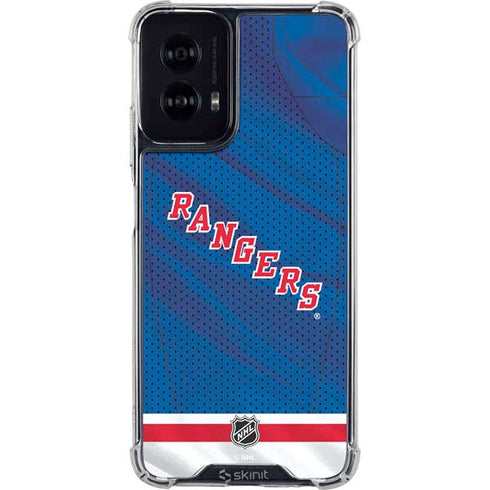 NHL New York Rangers Home Jersey Moto G Power 5G (2024) Clear Case