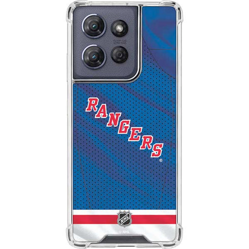 NHL New York Rangers Home Jersey Moto G Power 5G (2025) Clear Case