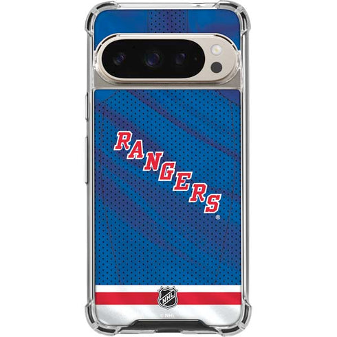 NHL New York Rangers Home Jersey Pixel 9 Pro XL Clear Case