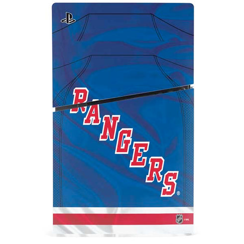 NHL New York Rangers Home Jersey PS5 Slim Digital Edition Console Skin