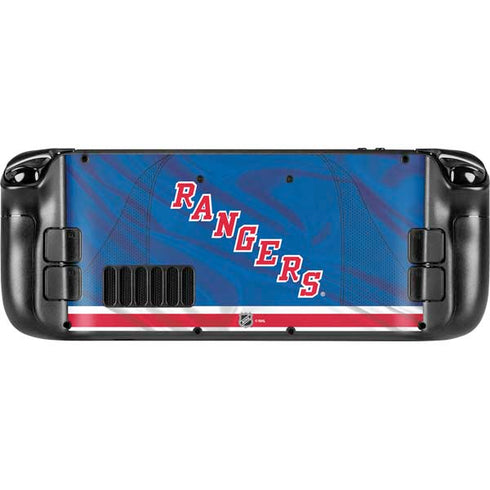 NHL New York Rangers Home Jersey Steam Deck Handheld Gaming Computer OLED Skin