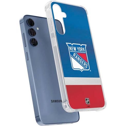 NHL New York Rangers Jersey Galaxy A55 5G Clear Case