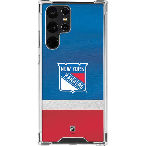 NHL New York Rangers Jersey Galaxy S23 Ultra Clear Case