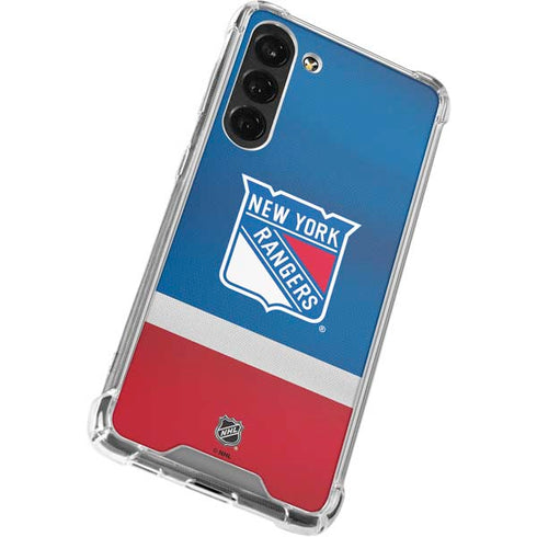 NHL New York Rangers Jersey Galaxy S24 FE Clear Case