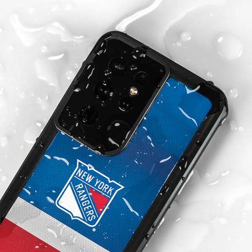 NHL New York Rangers Jersey Galaxy S24 Ultra Waterproof Case