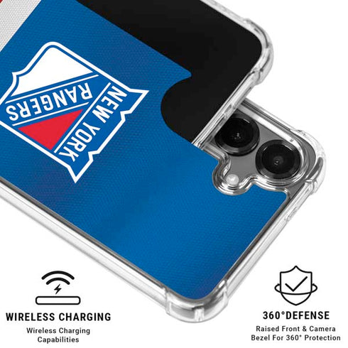 NHL New York Rangers Jersey Galaxy S26 Plus Clear Case