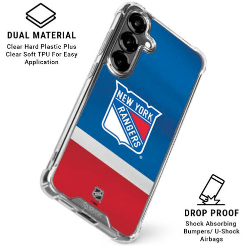 NHL New York Rangers Jersey Galaxy S26 Plus Clear Case