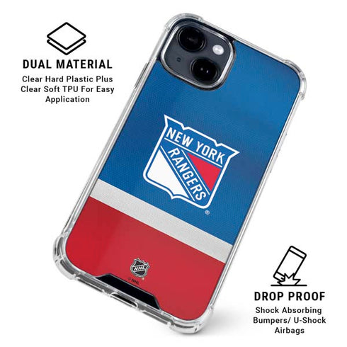 NHL New York Rangers Jersey iPhone 15 Clear Case