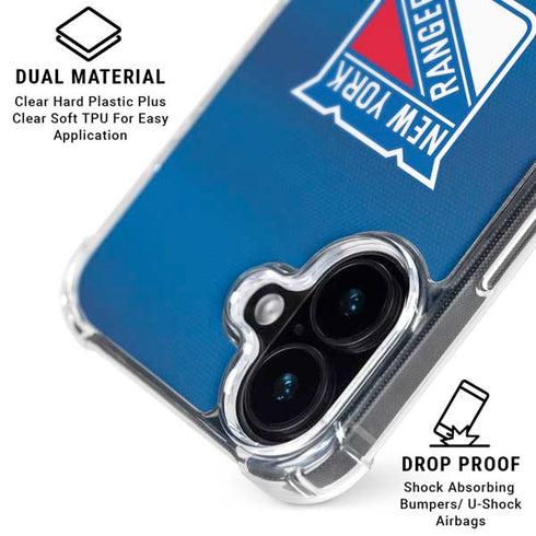 NHL New York Rangers Jersey iPhone 16 Clear Case