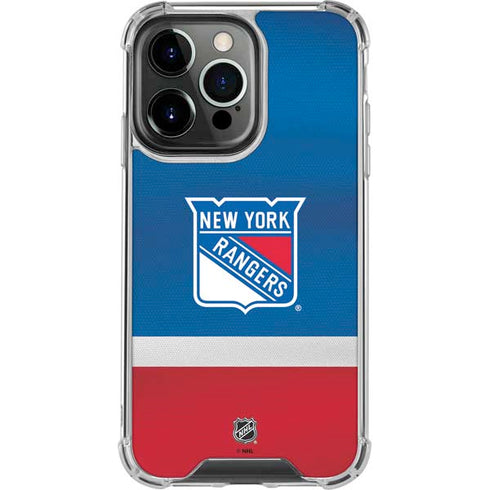 NHL New York Rangers Jersey iPhone 16 Pro Max Clear Case