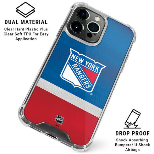 NHL New York Rangers Jersey iPhone 16 Pro Max Clear Case