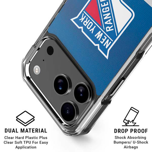 NHL New York Rangers Jersey iPhone 17 Pro Clear Case