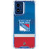 NHL New York Rangers Jersey Moto G 5G (2024) Clear Case