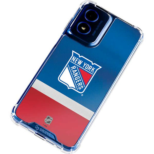 NHL New York Rangers Jersey Moto G 5G (2024) Clear Case