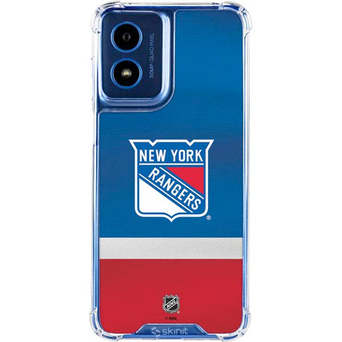 NHL New York Rangers Jersey Moto G Play 4G (2024) Clear Case