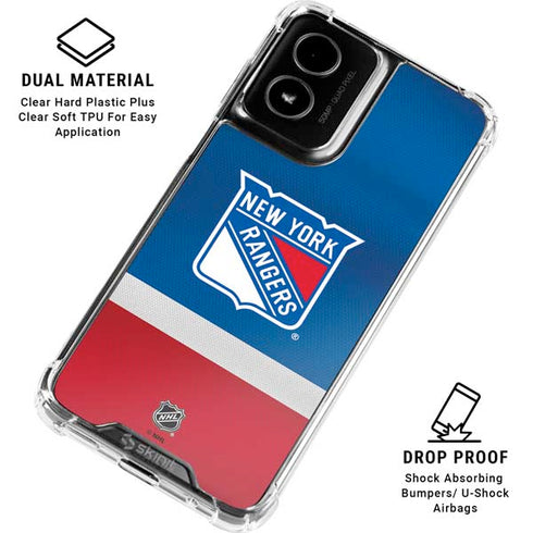 NHL New York Rangers Jersey Moto G Power 5G (2024) Clear Case