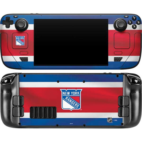 NHL New York Rangers Jersey Steam Deck Handheld Gaming Computer OLED Skin