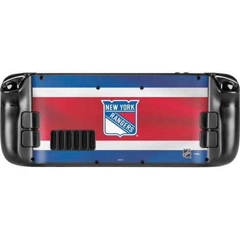 NHL New York Rangers Jersey Steam Deck Handheld Gaming Computer OLED Skin