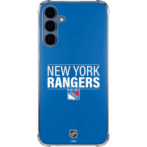 NHL New York Rangers Lineup Galaxy A55 5G Clear Case