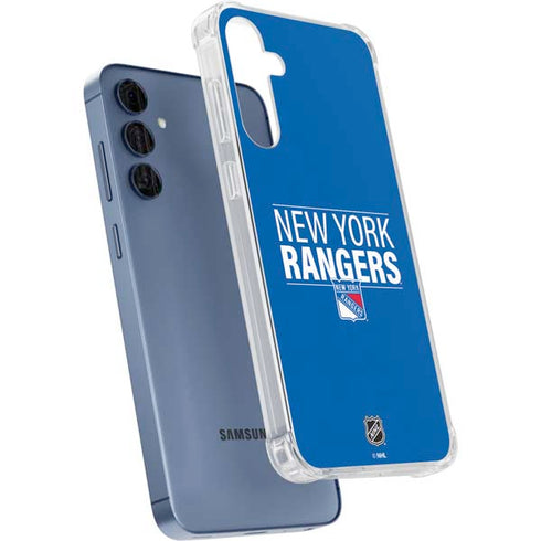 NHL New York Rangers Lineup Galaxy A55 5G Clear Case