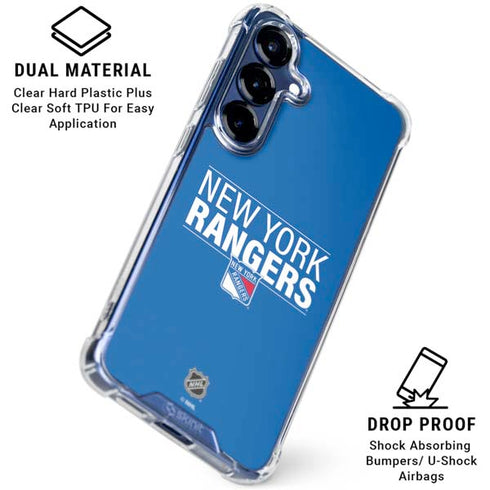 NHL New York Rangers Lineup Galaxy S25 Clear Case