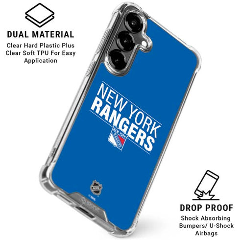 NHL New York Rangers Lineup Galaxy S26 Plus Clear Case