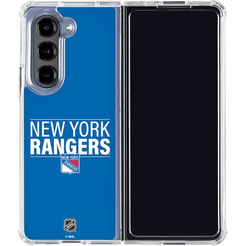 NHL New York Rangers Lineup Galaxy Z Fold5 5G Clear Case