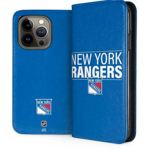 NHL New York Rangers Lineup iPhone 14 Pro Folio Case