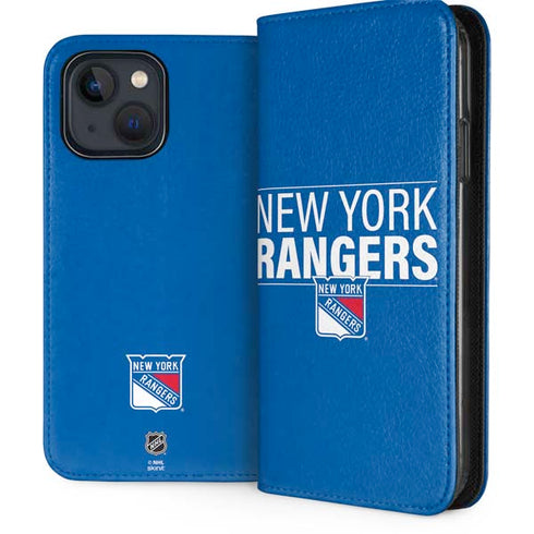 NHL New York Rangers Lineup iPhone 15 Plus Folio Case