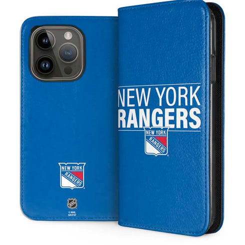 NHL New York Rangers Lineup iPhone 15 Pro Folio Case