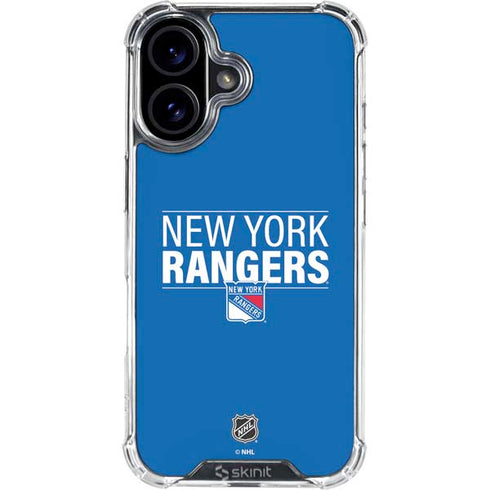 NHL New York Rangers Lineup iPhone 16 Plus Clear Case