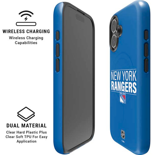 NHL New York Rangers Lineup iPhone 16 Plus Magsafe Impact Case