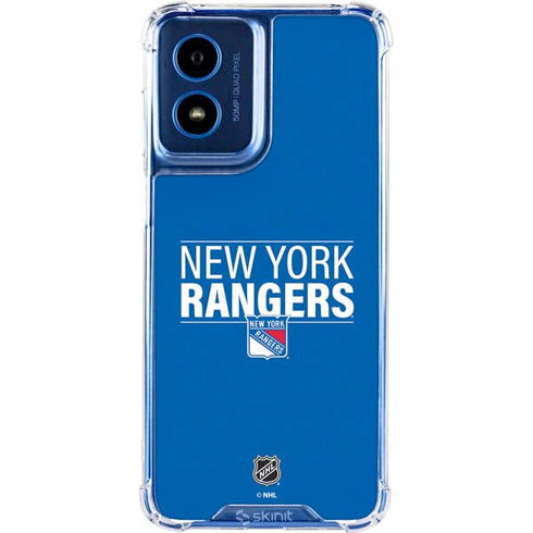 NHL New York Rangers Lineup Moto G 5G (2024) Clear Case