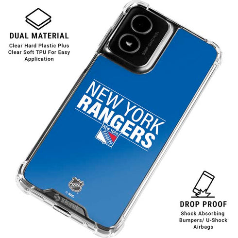 NHL New York Rangers Lineup Moto G Power 5G (2024) Clear Case