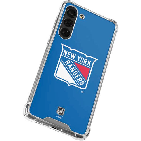 NHL New York Rangers Solid Background Galaxy S24 FE Clear Case