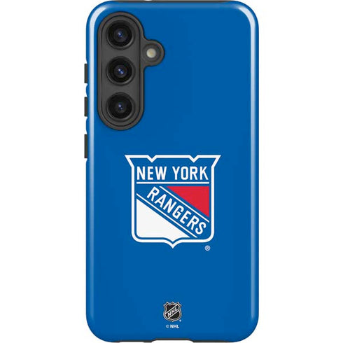 NHL New York Rangers Solid Background Galaxy S25 Impact Case