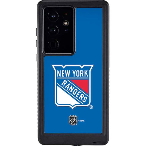 NHL New York Rangers Solid Background Galaxy S24 Ultra Waterproof Case
