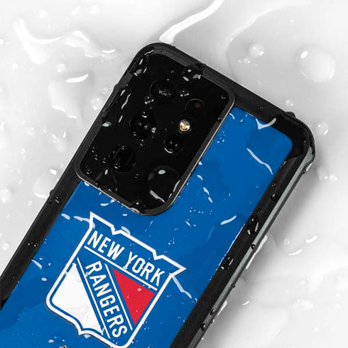 NHL New York Rangers Solid Background Galaxy S24 Ultra Waterproof Case