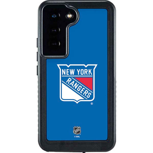 NHL New York Rangers Solid Background Galaxy S24 Waterproof Case