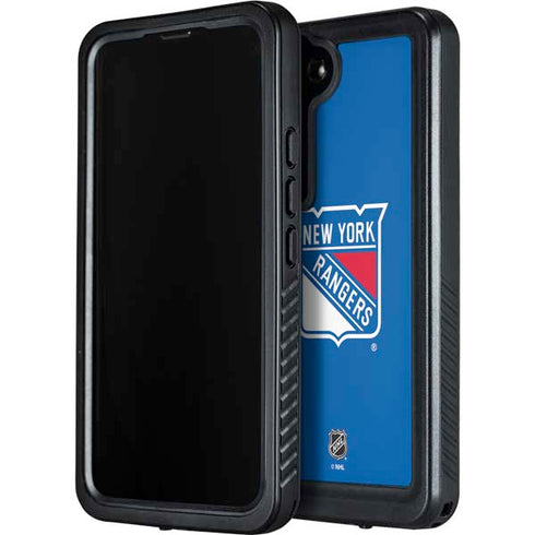 NHL New York Rangers Solid Background Galaxy S24 Waterproof Case