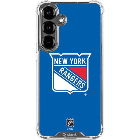 NHL New York Rangers Solid Background Galaxy S26 Plus Clear Case