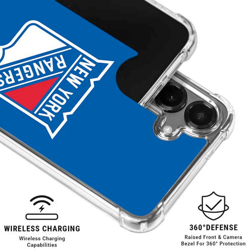 NHL New York Rangers Solid Background Galaxy S26 Plus Clear Case