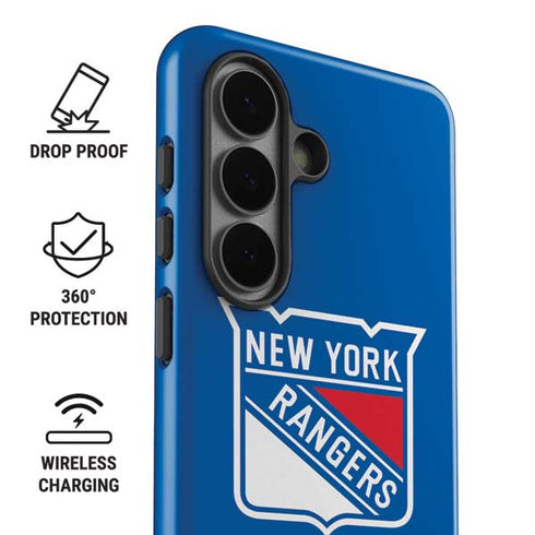 NHL New York Rangers Solid Background Galaxy S26 Plus Impact Case