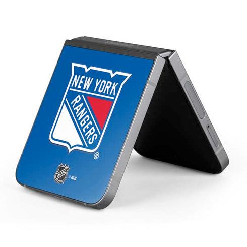 NHL New York Rangers Solid Background Galaxy Z Flip6 Skin