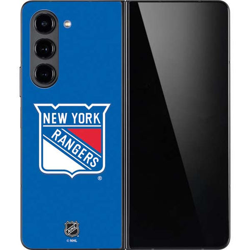 NHL New York Rangers Solid Background Galaxy Z Fold5 5G Skin